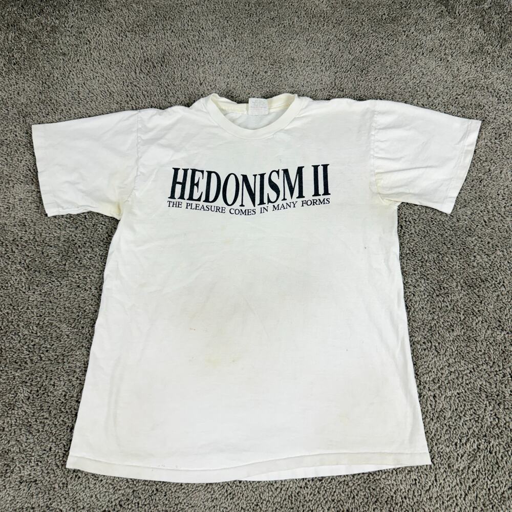 Vintage Hedonism II Jamaica Shirt Mens L Pleasure Comes in Many Forms Adult Club